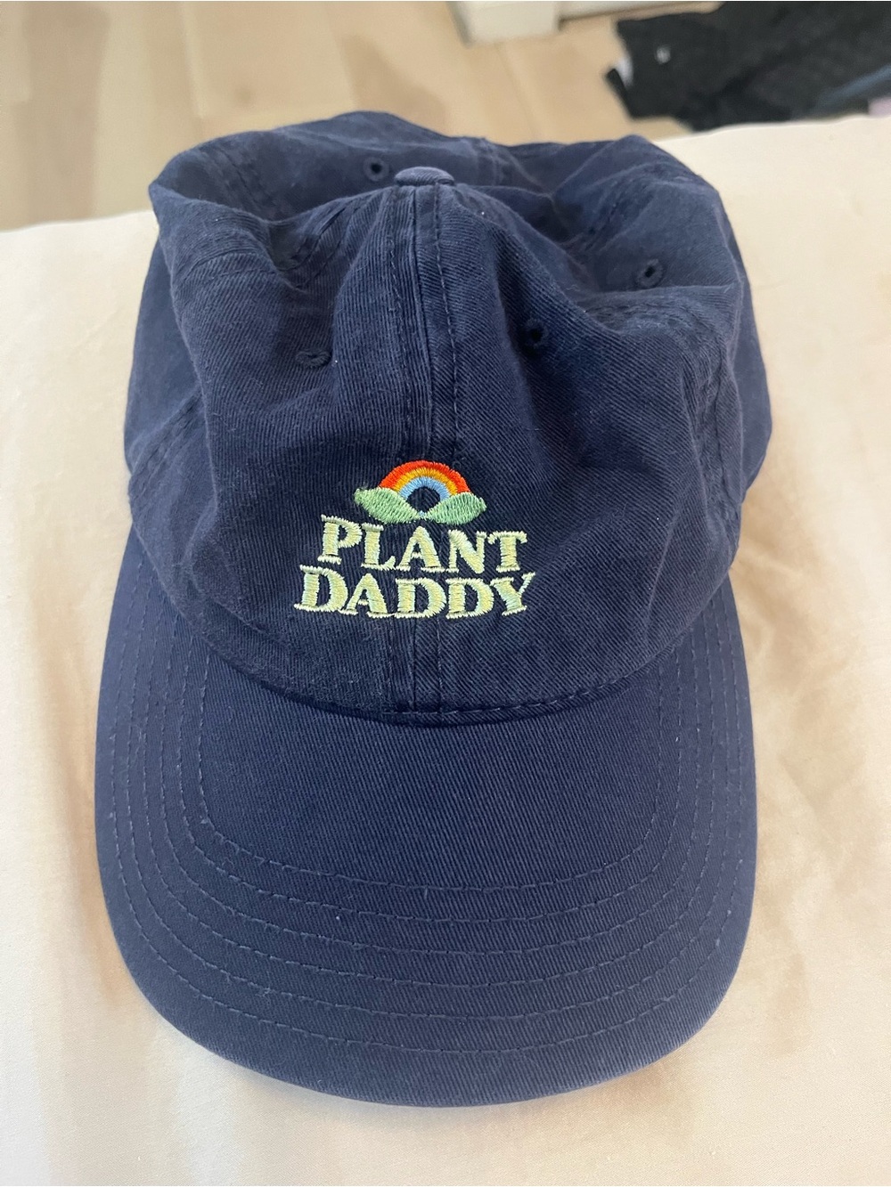 Plant Daddy Navy Baseball Cap with Rainbow Embroidery 🌈 🌱